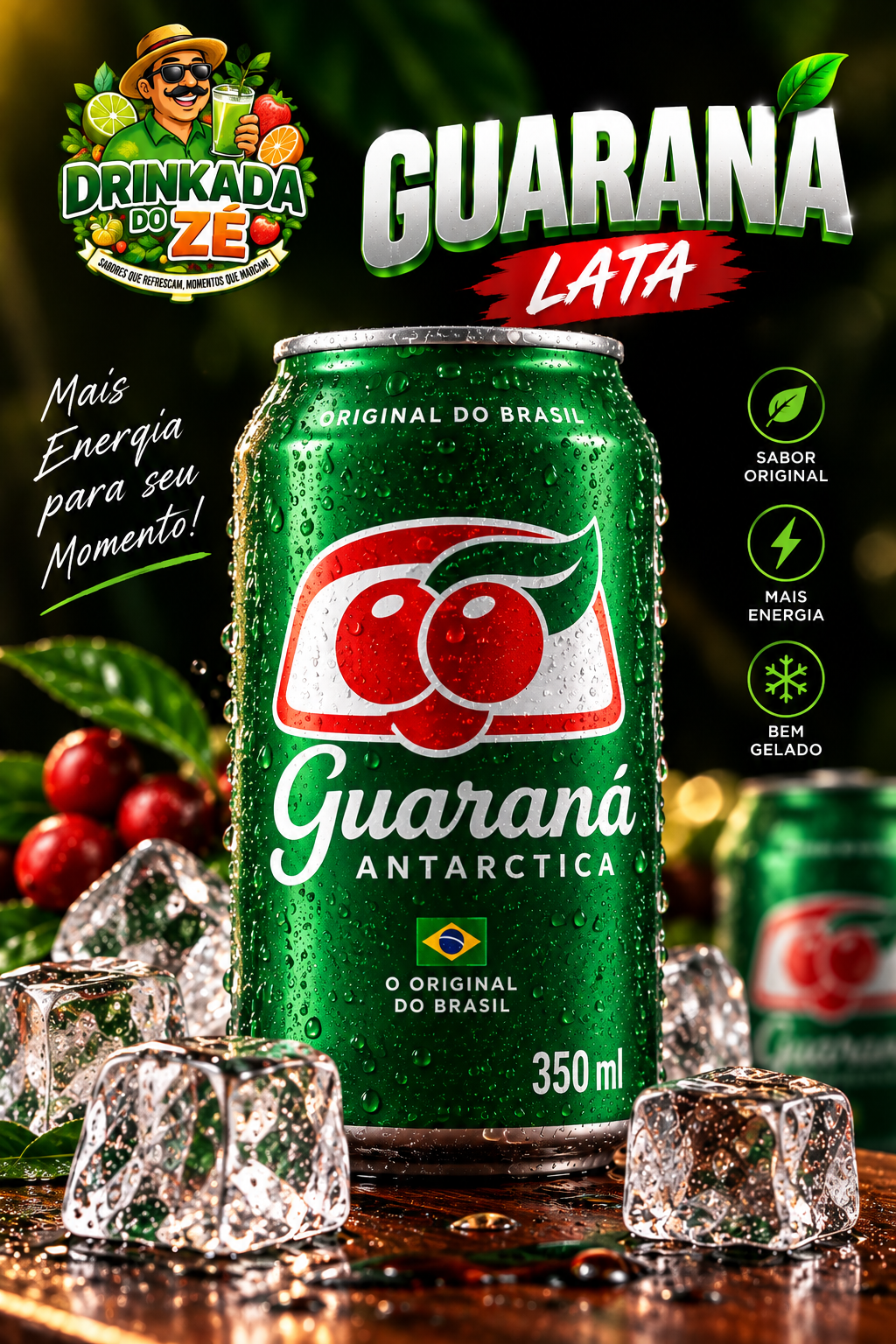Guaraná lata gelado