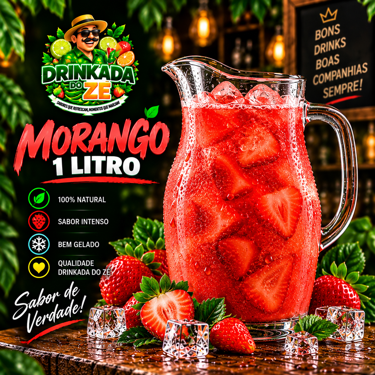Suco de morango 1 litro