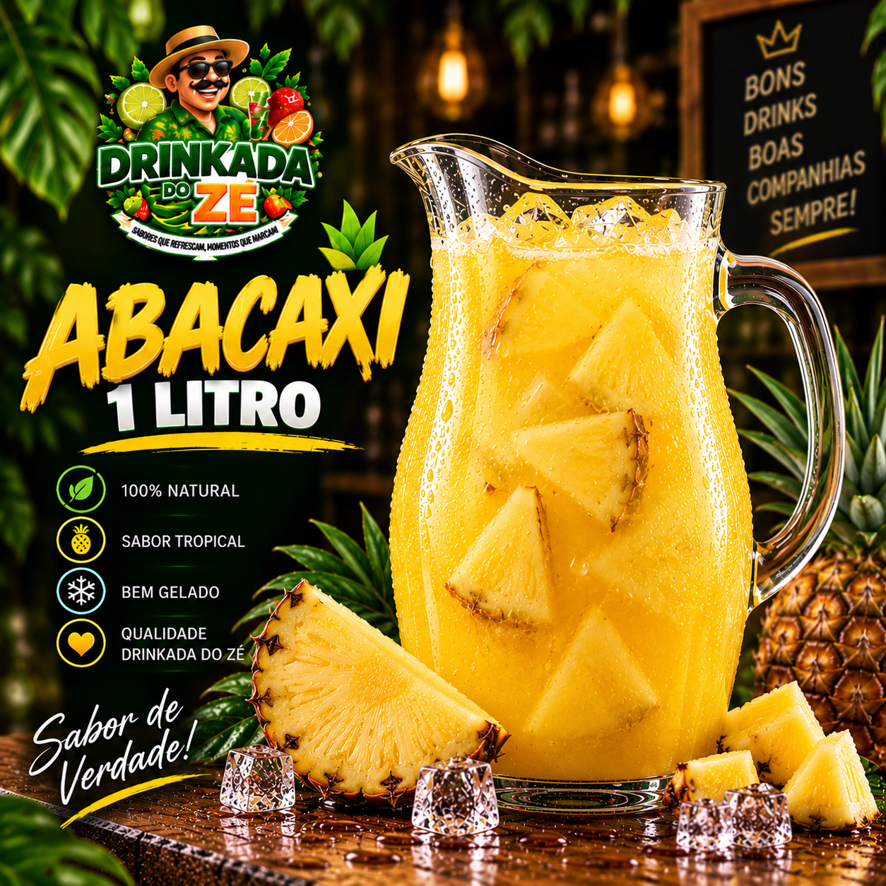 Suco de abacaxi 1 litro